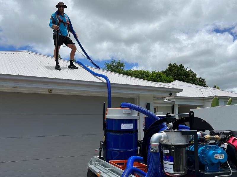 Gutter Cleaning with Gutter Vacuum Guys Sunshine Coast